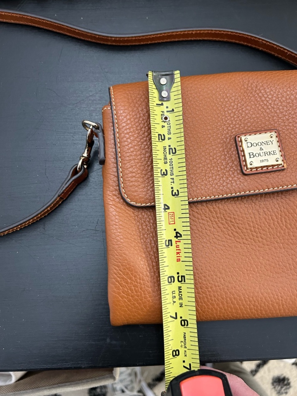 Dooney & Bourke Chestnut Pebble Leather Crossbody - Picture 7 of 9